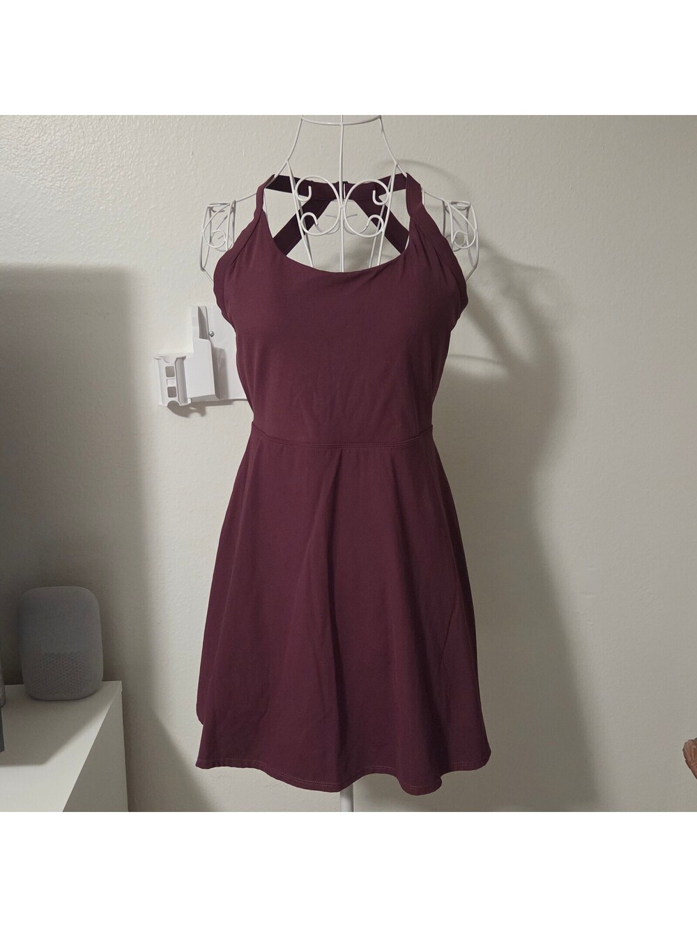 Halara Women's Burgundy Athletic Dress with Built-in Shorts Size M